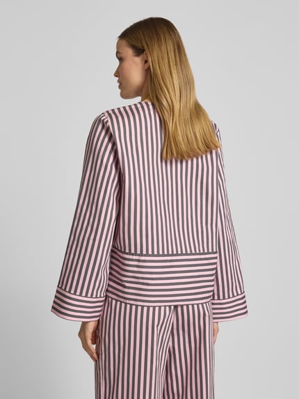 Jake*s Casual Relaxed fit blouse met vetersluiting Fuchsia - 5