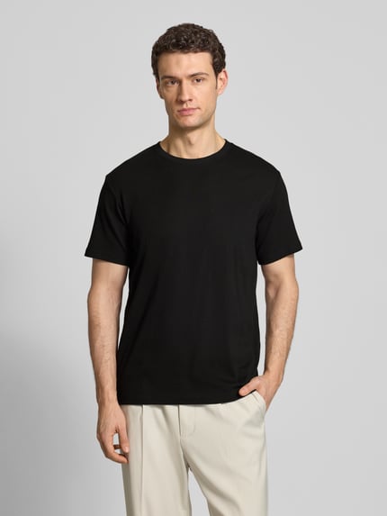 Selected Regular Fit T-Shirt aus Baumwoll-Mix Modell 'SPENCER' Black 4