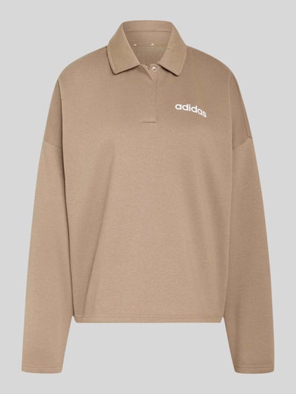 adidas Sportswear Sweatshirt mit Polokragen Taupe 2