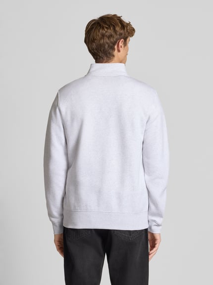 ONLY & SONS Regular Fit Troyer aus Baumwoll-Mix Modell 'CERES' Hellgrau Melange 5