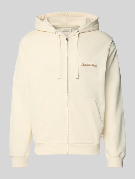 JACK & JONES Sweatjack met kangoeroezak en ritssluiting Offwhite - 2