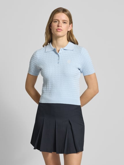 LeGer Koszulka polo z mieszanki wiskozy o kroju regular fit model 'Manolja' Jasnoniebieski 4