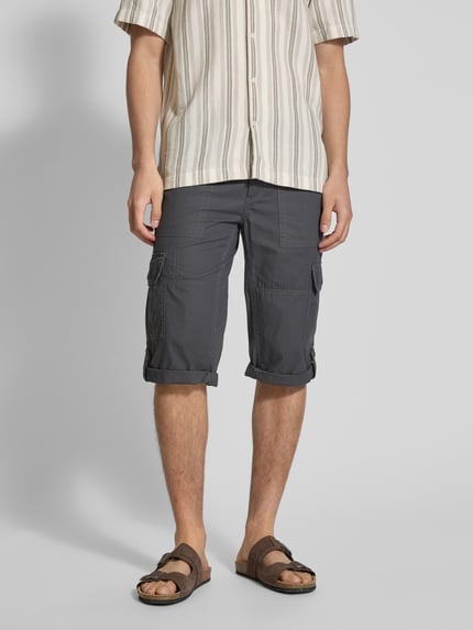 Christian Berg Men Bermudas mit Cargotaschen Dunkelgrau 4