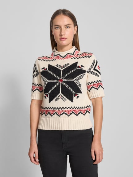 Polo Ralph Lauren Strickshirt aus Woll-Mix mit Alpaka-Anteil Beige Melange 4