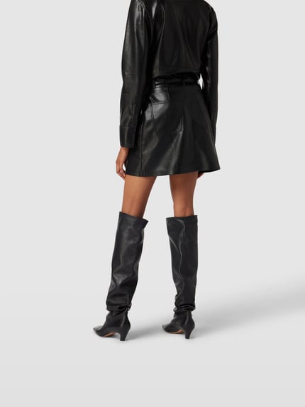Nanushka Minirok in leerlook Zwart - 5