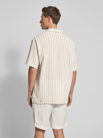 WOODBIRD Vrijetijdsoverhemd met borstzak, model 'Banks' Offwhite - 5
