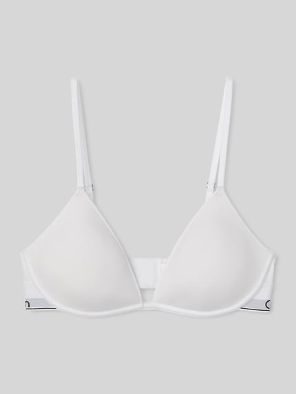 Calvin Klein Underwear BH aus Baumwoll-Stretch-Mischung mit Logo Bund Weiss 2
