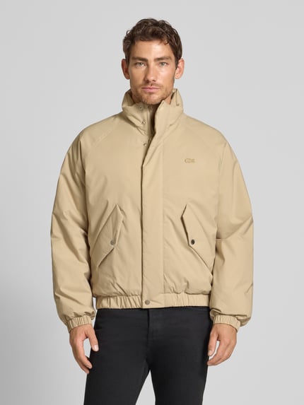 Lacoste Regular Fit Bomberjacke mit Stehkragen Beige 4