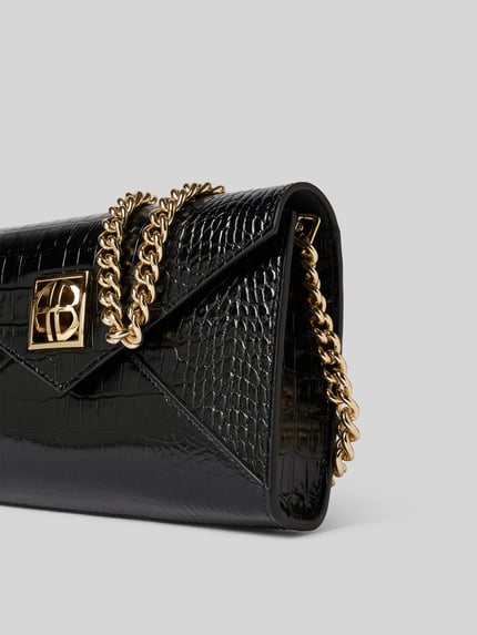 Anine Bing Clutch in envelopmodel met labelapplicatie Zwart - 3