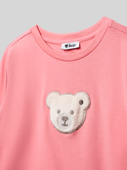 Steiff Sweatshirt mit Motiv-Stitching Lachs 2