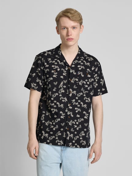 Superdry Regular Fit Freizeithemd aus Baumwoll-Leinen-Mix Black 4