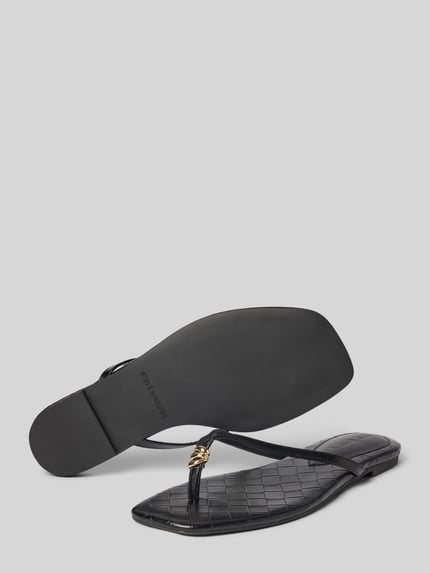 Steve Madden sandalen van echt leer model 'Maliyah' Zwart - 4