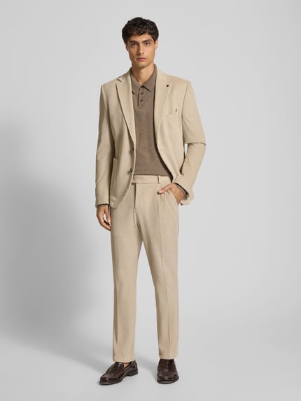 Zuitable Cordhose mit Bügelfalten und Gesäßtaschen Beige 1