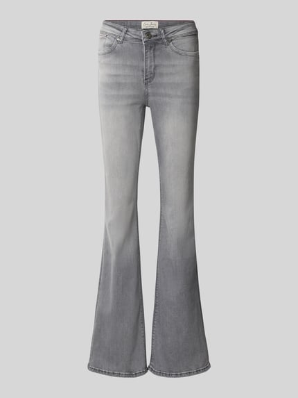 Produktfoto, Flared Fit Jeans aus Baumwoll-Mix Modell 'MICHELLE' von Cars Jeans, 5-Pocket-Design, grauer Farbverlauf, glatte Textur