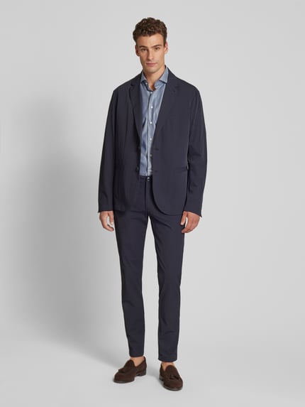 Armani Exchange Regular fit colbert met dubbele knoopsluiting, model 'GIACCA' Marineblauw - 1