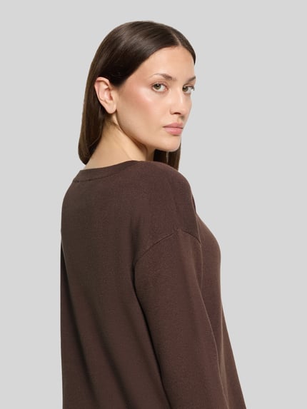 Betty Barclay Sweter z wiązanym detalem ze sznurka Ciemnobrązowy 3