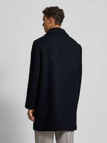 Selected Płaszcz o kroju regular fit z mieszanki wełny model ‘ARCHIVE’ Ciemnoniebieski 5
