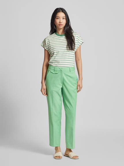 Smith and Soul Straight leg stoffen broek met persplooien Mintgroen - 1