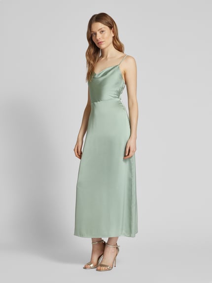 VILA Maxikleid mit Wasserfall-Ausschnitt Modell 'RAVENNA' Schilf 1