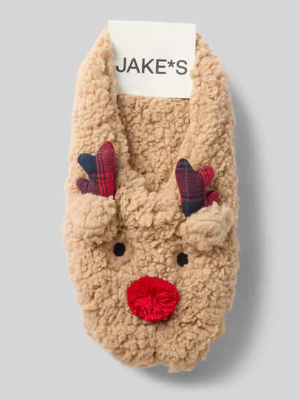 Jake*s Casual Hausschuh mit Rentier-Gesicht Hazel 3