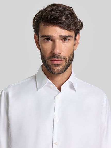 Jake*s Slim fit zakelijk overhemd met extra lange mouwen Wit - 3