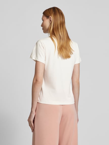 GUESS Activewear T-Shirt mit Label-Detail Modell 'JULIA' Ecru 5