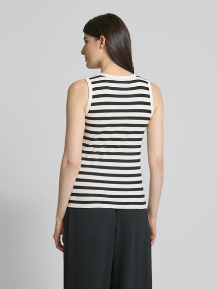 FREE/QUENT Tanktop in riblook, model 'Effy' BLACK - 5