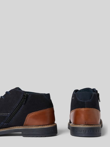 bugatti Boots van leer met ritssluiting, model 'Caj' Donkerblauw - 2