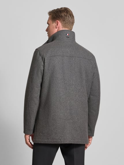 HECHTER PARIS Wollmantel mit Stehkragen Graphit 5