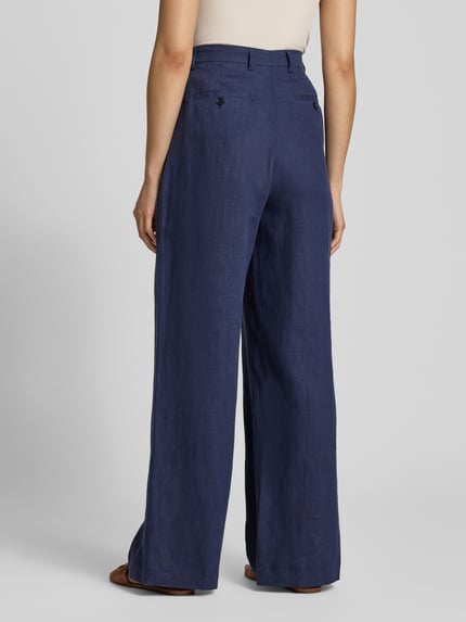 Seidensticker Wide Leg Bundfaltenhose mit Eingrifftaschen Marine 5