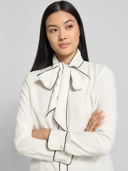 Christian Berg Woman Selection Bluzka koszulowa z listwą guzikową Écru 3