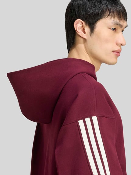 adidas Sportswear Regular Fit Sweatjacke aus Baumwoll-Mix Dunkelrot 5