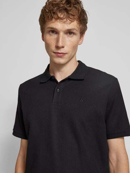 JACK & JONES Poloshirt mit Label-Stitching Modell 'AUSTIN' Black 3