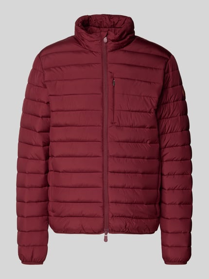 Save The Duck Gewatteerd jack met tweewegrits model 'ERION' Bordeaux - 2