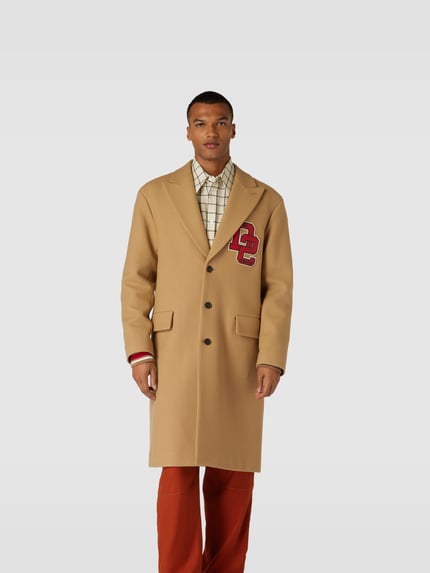 Dsquared2 lange wollen jas met klepzakken Lichtbruin - 4