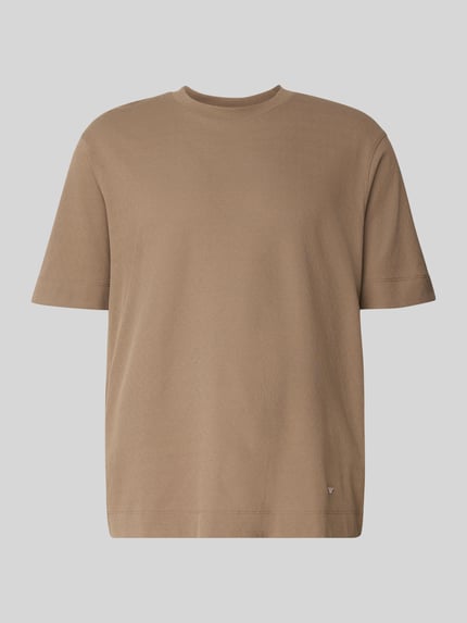 Emporio Armani T-Shirt mit Logo-Stitching und Rundhalsausschnitt Taupe 2