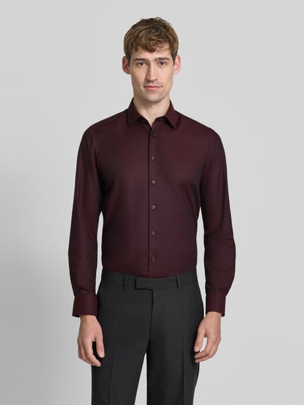 OLYMP Level 5 Super Slim Fit Businesshemd mit Kentkragen Bordeaux 4