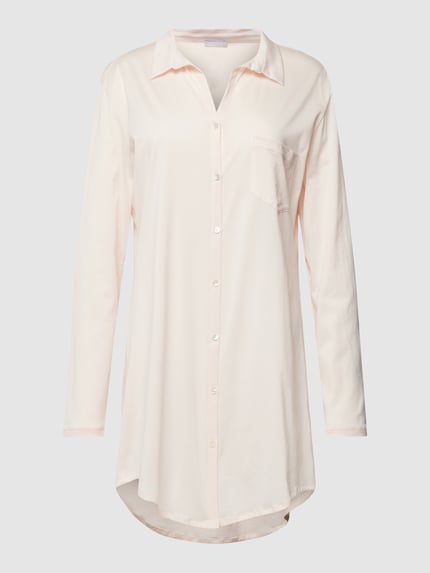 HANRO Nachthemd met effen design en knoopsluiting Lichtroze - 1