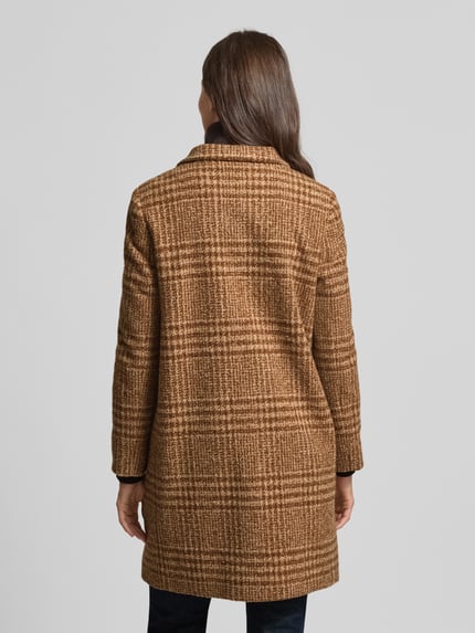 ICONS Cinzia Rocca Lange jas met opstaande kraag Camel - 5