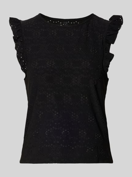 Slim Fit Top mit Allover-Muster Modell 'MILLA' Shop The Look MANNEQUINE