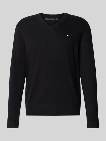 Tommy Hilfiger Regular fit pullover van een mix van katoen en kasjmier Zwart - 2