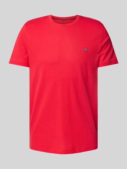 Christian Berg Men T-Shirt mit Label-Stitching Rot 2