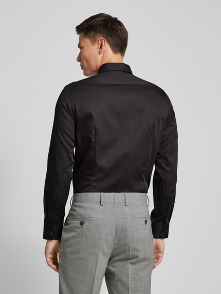 Seidensticker Slim Fit Businesshemd aus reiner Baumwolle Black 5