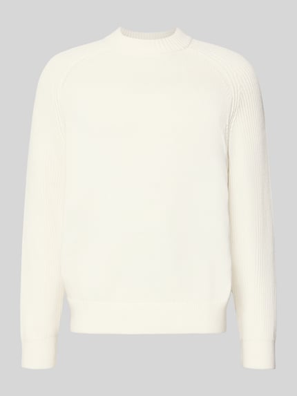 Selected Regular Fit Strickpullover aus reiner Baumwolle Modell 'DERECK' Offwhite 2