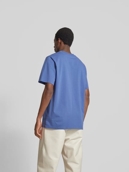 WOOD WOOD T-shirt met labelstitching Blauw - 5