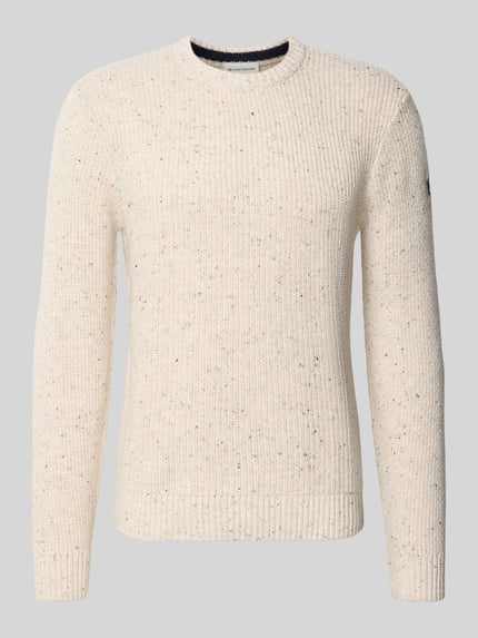 Tom Tailor Regular Fit Strickpullover aus Baumwoll-Mix Offwhite 2