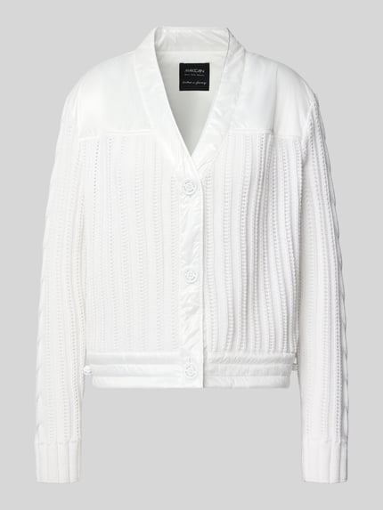 Marc Cain Regular Fit Strickjacke aus reiner Wolle Offwhite 2