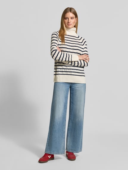 Tommy Hilfiger Relaxed Fit Rollkragenpullover aus reiner Wolle Ecru 1