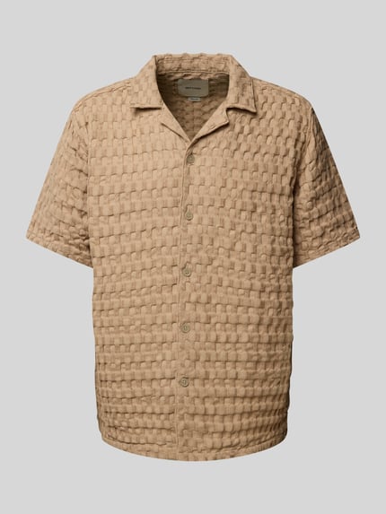 ONLY & SONS Freizeithemd mit Knopfleiste Modell 'BRADDOCK' Beige 2