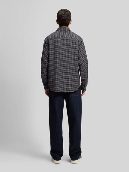 HUGO Blue Regular Fit Freizeithemd mit Logo-Patch Anthrazit 5